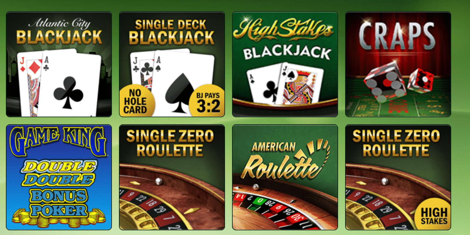 Blackjack table games